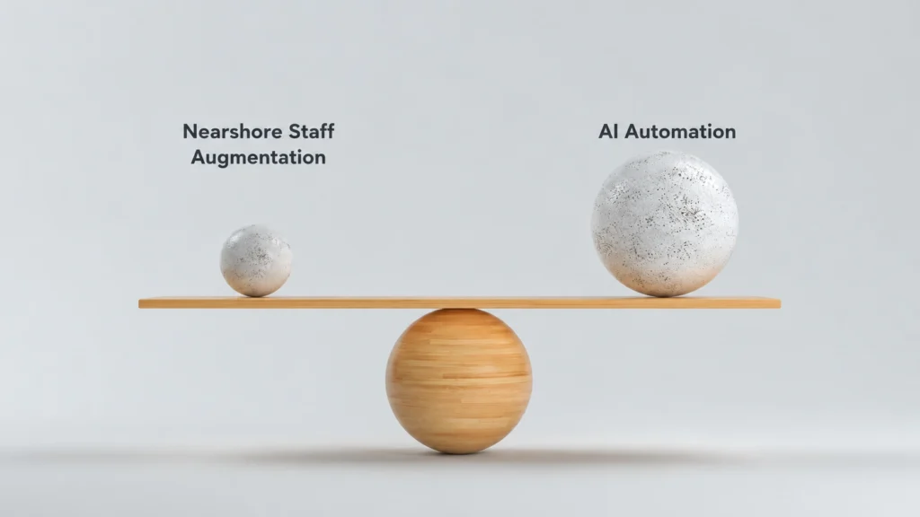 Nearshore Staff Augmentation vs. AI Automation