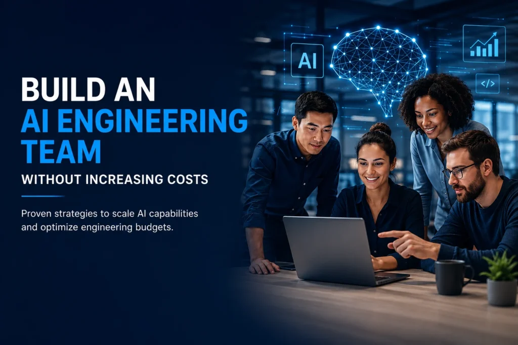 Build AI engineering team collaborating on an artificial intelligence project while optimizing engineering costs.